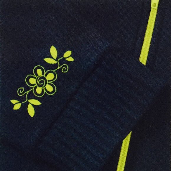 Polar Fleece Zip Front Jacket Dark Peacock Blue - Picture 4 of 4